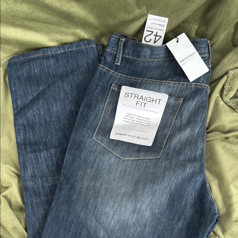Paper Denim & Cloth Blue Straight Jeans Classic Style